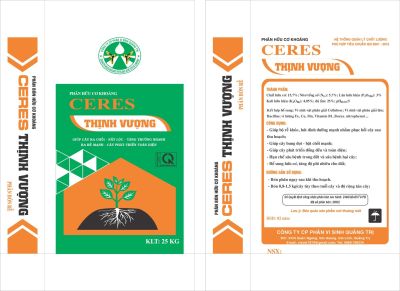 Phân bón hữu cơ vi sinh Ceres thinh vuong (mã số phân bón 20932)
